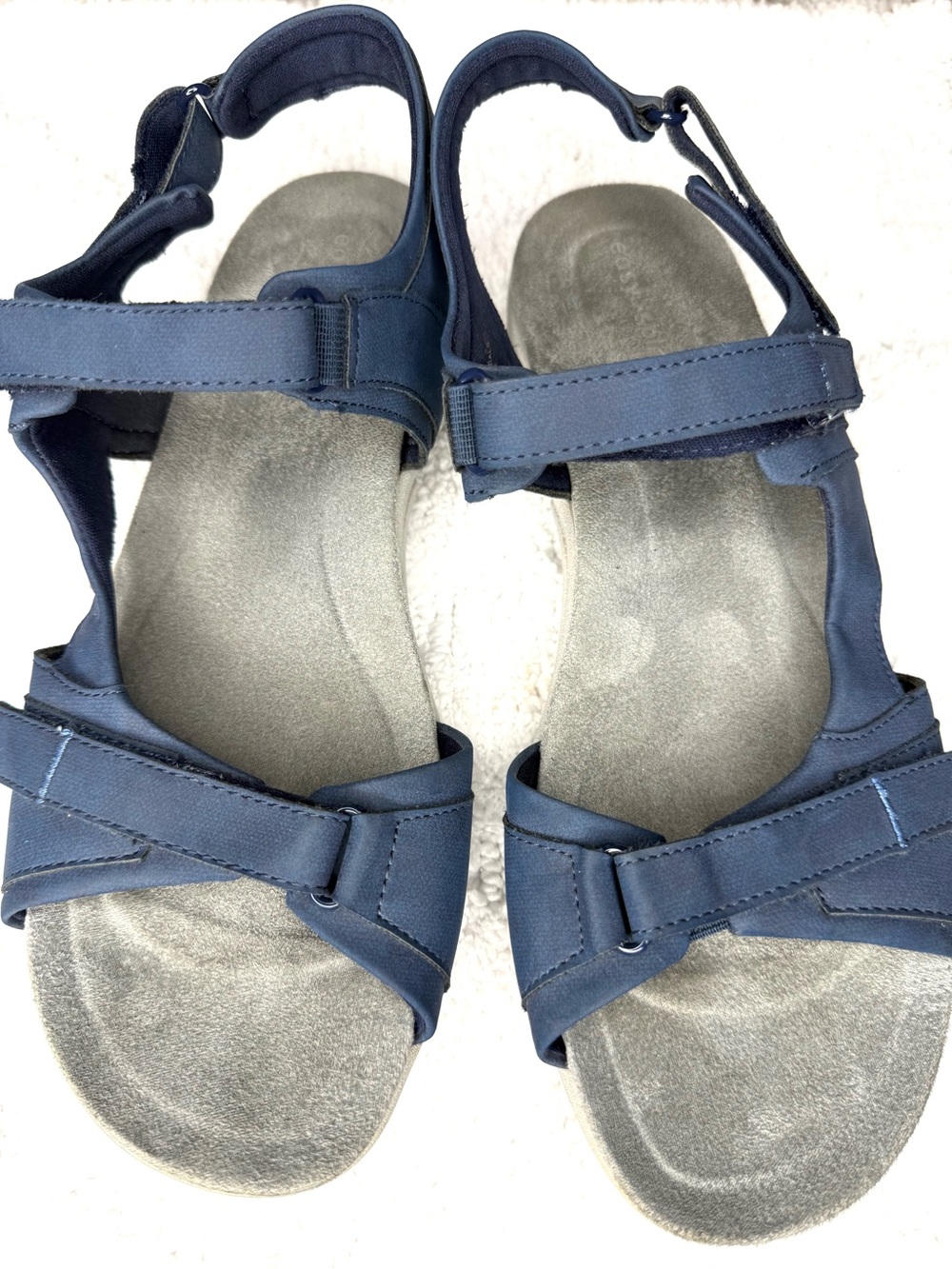 Easy Spirit Lake3 Navy Blue Sport Sandals Women’s 10 Narrow Adjustable